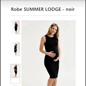 Black summer maternity dress